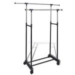 Vidaxl Clothes Rack Black And Silver Stainless Steel, Pp Plastic. Fixed Price $85.99.