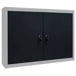 Wall Mounted Tool Cabinet Industrial Style Metal Gray And Black Storage Vidaxl. Fixed Price $119.99.