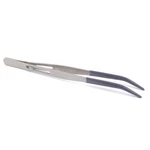 Odontomed2011 6.5" Rubber-tipped Bent Tip Slide Locking Tweezers, Silver. Fixed Price $14.99.