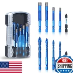 Diamond Drill Bits Set 10pcs Glass Ceramic Tile Hole Saw 1/4'' Hex Shank 3/16''-. Fixed Price $42.56.