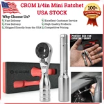 Crom 1/4in Mini Ratchet Wrench 1/4 Bit Extender Silver Tool Set Pro Usa!. Fixed Price $38.99.