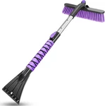 Heeya Extendable Snow Brush Ice Scraper 12.6" Large Head Car Suv Purple New. Fixed Price $33.79.