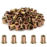 100-piece 5/16"-18 Carbon Steel Rivet Nut Assortment Kit With Flat Head. Fixed Price $23.99.