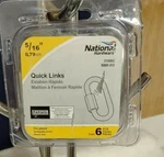 Quick Link/national Hardware / Zinc Plated/ 5/16in./n889-012/ Pack Of 6. Fixed Price $14.92.