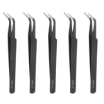 Harfington 5pcs Precision Tweezers Set Esd-15 120mm Curved Esd-15, Black. Fixed Price $12.17.