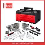 Craftsman 242-piece Standard Sae And Metric Polished Chrome Mechanics Tool Set. Fixed Price $113.90.