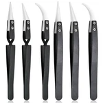 6 Pcs Precision Reverse Ceramic Tweezers Set, Non-conductive Heat-resistant Ele. Fixed Price $26.40.