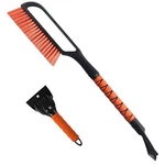 Yeecopon 27" Snow Brush & Ice Scraper For Car Windshield, A Orange. Fixed Price $26.54.