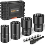 Lug Nut Removal Tool Set, Chrome-moly Steel, 6-piece Kit. Fixed Price $39.59.