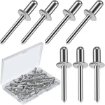 40pcs Aluminum Blind Rivets, 1/4 X 1/2 Inch Large Flange Pull Rivet Self-pluggin. Fixed Price $13.16.