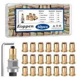 Eoppen 50pcs 1/4-20 Rivet Nuts With Hand Tool, Brown. Fixed Price $16.81.