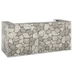 Gabion Wall For Garbage Bins Galvanized Steel 100"x39.4"x43.3. Fixed Price $413.41.