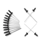 Harskiyer 1/8" X 3/8" Black Pop Rivets Assortment - 100pcs, Aluminum. Fixed Price $6.77.