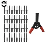 Plastic Poly Rivet Gun Quick Set Riveter Riveting Hand Tool Asorted 41 Pcs. Fixed Price $23.66.