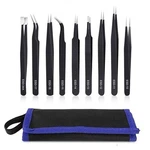 Kaverme 9pcs Precision Tweezers Set, Upgraded Anti-static Stainless Steel Of .... Fixed Price $19.04.