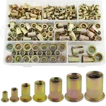 Shrj 300pcs Metric Rivet Nut Assortment Kit M3 M4 M5 M6 M8 M10 M12 Flat Gold. Fixed Price $25.70.