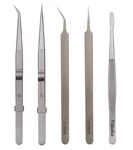 Tweezers, 5 Pcs Precision Tweezers Set, Antistatic Stainless Steel Long Tweez.... Fixed Price $22.64.