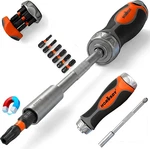 Horusdy 6-in-1 Ratcheting Screwdriver Set, Magnetic Multi-bit With B. Fixed Price $22.49.