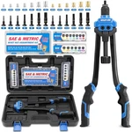 Rizom Rivet Nut Tool, 16 Rivnut Tool Kit With 13 Metric 16inch, Blue Black. Fixed Price $79.82.