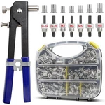 444pcs Rivet Nut Tool Kit, Rivnut Kit With 7 Sae And Metric Mandrels (10.... Fixed Price $41.55.
