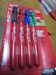 4pc Assorted Color Inkzall Jobsite Fine Point Permanent Marker Set Qty 4. Fixed Price $12.00.
