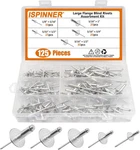 Ispinner 125pcs Large Flange Aluminum Blind Rivets, Pop Rivets Silver. Fixed Price $18.99.
