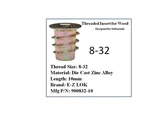 Ez-lok 8-32 Flanged Die Cast Zinc Hex-drive Threaded Ins. For Wood 25 Pieces. Fixed Price $12.99.