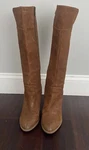 So Tan Knee High Wedge Boots Womens 8.5 Zip Riding Casual Tall. Fixed Price $18.99.