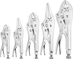 Workpro 5-piece Locking Pliers Set, Tool Vice 5pc Pliers, Silver. Fixed Price $37.35.