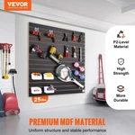 Vevor Slatwall Panels 4ft X 2ft Black Heavy Duty Garage Wall Organizer System. Fixed Price $149.99.