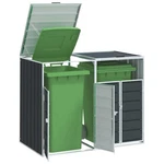 Wheelie Bin Storage For Double Bins Anthracite 56.7"x31.9"x44.5" Steel. Fixed Price $215.40.