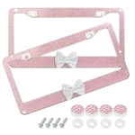 Bylikeho License Plate Frame,cute Car Accessories Stainless Steel Pink&white. Fixed Price $20.26.