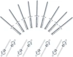 3/16" X 3/4" Trifold Exploding Pop Rivets, Solid Aluminum Tri Grip Rivets Bulb S. Fixed Price $9.87.