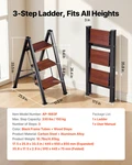 Vevor 3 Step Ladder, Folding Stool With Anti-slip Pedals & Comfort Handgrip. Fixed Price $66.90.