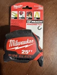 Milwaukee 48-22-0225m 25' Wide Blade Magnetic Tape Measure. Fixed Price $36.99.