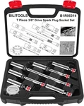 Bilitools 7 Piece Magnetic Swivel Spark Plug Socket Set With Gap Tool, 3/8-inch. Fixed Price $72.59.