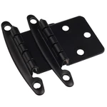 25 Pairs Matte Black Flush Cabinet Hinges Free Swinging Variable Overlay 50pcs. Fixed Price $29.99.