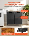 2 Section Laundry Sorter With Pull-out Bags Metal Frame & Wooden Tabletop. Fixed Price $60.99.
