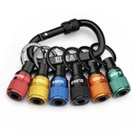 6-piece Bit Holder Key Chain, Multi-color Hex Shank With Quick Release Carabiner. Fixed Price $14.69.