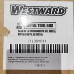Westward 36y011 16"w Steel, Red Portable Tool Box, Powder Coated, 7"h. Fixed Price $20.00.