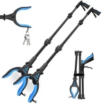 2-pack 32" Reacher Grabber Tool With Light, Foldable Magnetic Claw, Blue. Fixed Price $30.56.