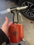 Chicago Pneumatic Cp9882 - Air Riveter, Force 2200 Lb / 1000 Kg, Red/black. Fixed Price $65.00.