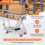 Hydraulic Lift Table Cart, 500lbs Capacity 28.5" Lifting Height, Gray. Fixed Price $290.76.