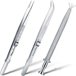 Honoson 3 Pack Diamond Tweezers Gem Stone Jewelry Locking Stainless Ste. Fixed Price $15.95.