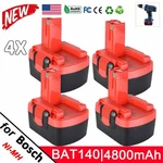 4x 14.4v 4.8ah Battery For Bosch Bat038 Bat040 Bat041 Bat140 3660k 1661k 3454. Fixed Price $66.97.