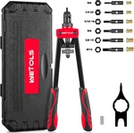 Wetols 14 In Hand Rivet Nut Tool Kit With 7 Metric & Inch Mandrels,70pcs Rivnuts. Fixed Price $75.09.