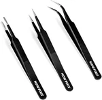 Howfixit Precision Tweezers Set, Esd Anti-static Stainless Steel With Black. Fixed Price $10.48.