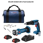 Bosch Gxl18v-291b25 18v 2-tool Combo Kit With Brushless Screwgun & Cut-out Tool. Fixed Price $219.00.