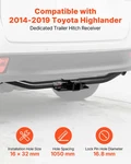 Class 3 Trailer Hitch, 2-inch Receiver, Compatible With 2014-2019 Toyota Highlan. Fixed Price $240.99.