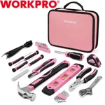 Workpro 100piece Pink Hand Tool Set W/carrying Pouch Household Kit For Home. Fixed Price $37.99.